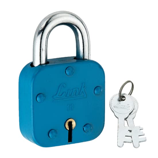 Link 54mm | 1 Padlock with Silver Keys Colored Lock No.11 (Pack of 1)-image-34