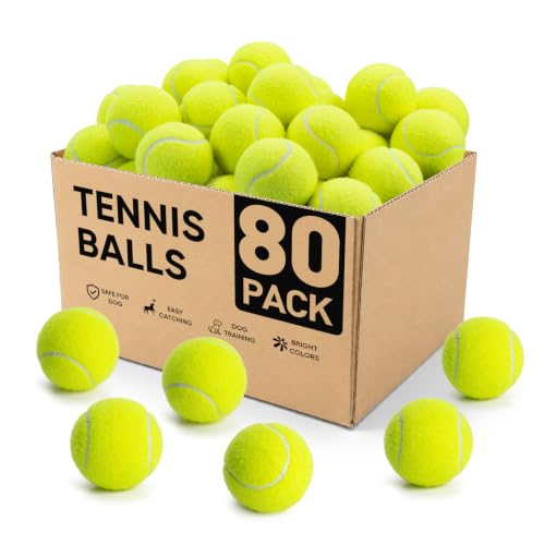 Image of Treeroot 16 /30 /40 /60 /80 Pcs Tennis Balls, High Elasticity Tennis Balls Bulk, Comes with a Portable Mesh Bag, Tennis Ball for Dogs, Suitable for Beginner Training Ball, Durable & Bounce