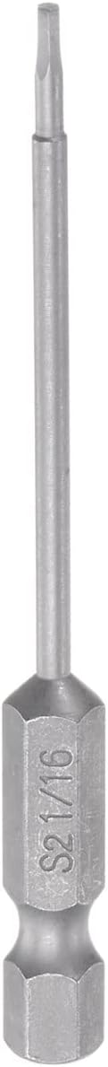HARFINGTON 1/16" Hex Screwdriver Bit SAE 1/4" Hex Shank 3" Length Magnetic S2 Steel Power Drill Bits