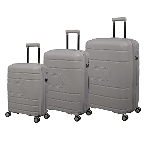 it luggage Eco Tough 3 Piece Hardside 8 Wheel Expandable Spinner, Silver Lining, 3 Pc Set