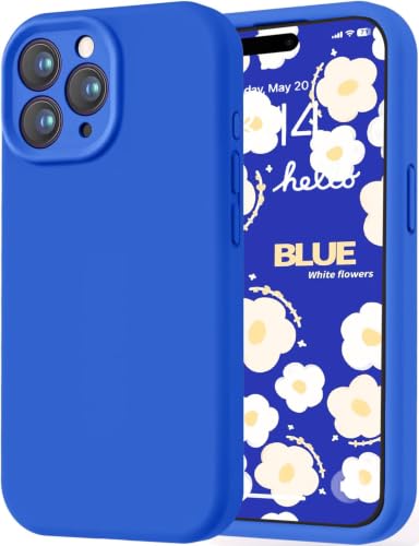 Image of LOVE 3000 Designed for iPhone 15 Pro Case, Premium Silicone with [Soft Anti-Scratch Microfiber Lining] Shockproof Protective Phone Case for Men Women Girls 6.1 inch, Klein Blue