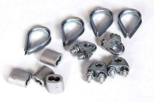 Image of Gym Wire U Lock, Wire Thimble (Eye) Lock and Wire Farul Lock Combo Locking Carabiner