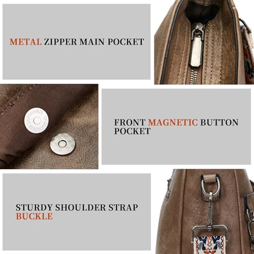 Image of 2PCS /Set Crossbody Bags for Women,Vegan Leather Hobo Purse Wallet For Women Set,Shoulder Bags With 2 Adjustable Strap