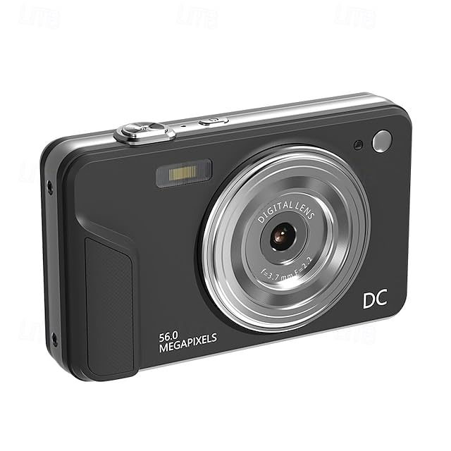 Dc504 Kids 1080p Digital Camera 16X Digital Zoom Anti Shake 56Mp with Lanyard Mirrorless Camera mini (Black)-image-24