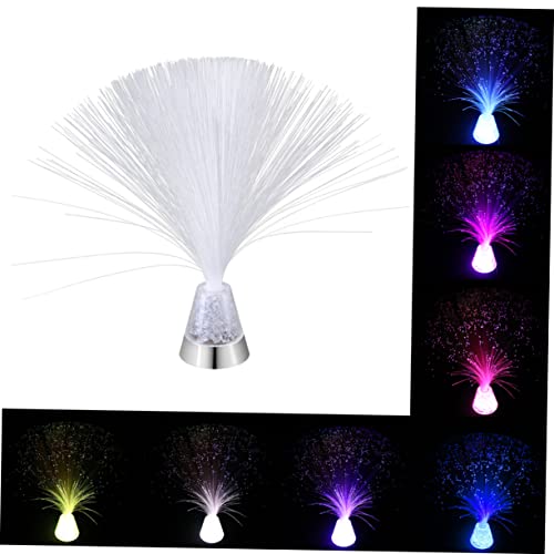 Veemoon Fiber Optic Lamp Glacier Unique Crystal Base Led Light for Parties and Decorations