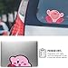 Car Stickers - 4 Pcs Cute Kirby Vinyl Sticker, Peeking car Decals, Funny Stickers - Anime Stickers - Waterproof Bumper Stickers for Cars, Truck, Motorcycle, Wall, Window and Laptop.