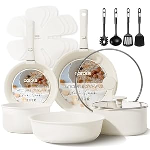 CAROTE 17pcs Pots and Pans Set, Non...