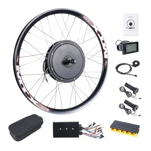 PANDA CYCLE 2000W E-bike Conversion Kits E-bike Rear Hub Kits 48V Motor with 26 27.5 29 Wheel Ebike Cycling Hub with Controller LCD3 Display Disc Brake (48V 2000W Rear 29 inch)