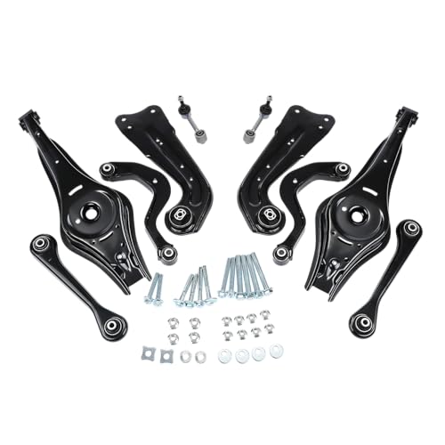 Querlenker Satz mit Schrauben Hinten Kompatibel mit Audi A3 8P Q3 8U TT 8J, für Seat Altea 5P Leon 1P, für Skoda Octavia II 1Z Superb II 3T, für VW Golf 5 6 Jetta Passat