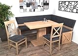 eckbank eiche rustikal leder Sitztiefe 44 cm MSZ Design Eckbank Eckbankgruppe Essgruppe MADRANO 185 x 155 cm Sonoma Eiche
