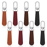 Larrel 8 Stück Reißverschluss Zipper Ersatz, Ersatz Ledergriff Reißverschluss Ersatzteile Abnehmbare Reparaturlasche Ersatzzipper für Gepäckstücke, Rucksäcke, Jacken, Geldbörsen