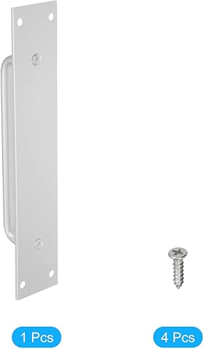 Miniatura 3 de uxcell Tiradores de puerta corredera de estilo granero, aleación de aluminio para cocina, armario, armario, cajón, decoración del hogar, 1 unidad,