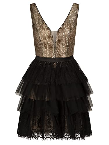 ApartFashion Damen Dress Kleid, Schwarz, 36 EU Cover