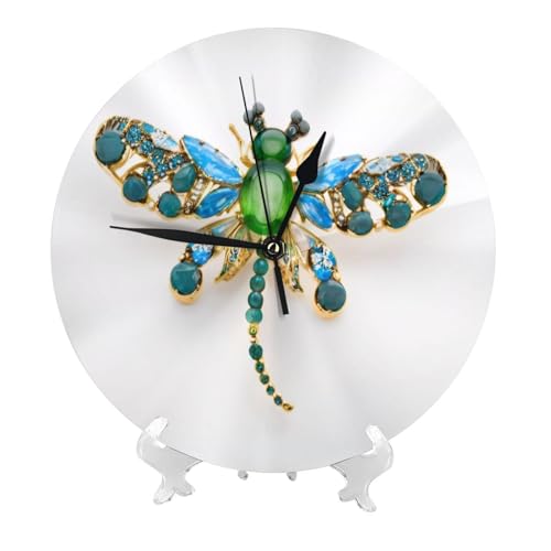 Horloge murale design libellule ronde de 25 cm de haute qualité - 3
