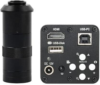 1080P HDMI USB Industrial Electronic Digital Video Microscope Camera & 100X C-Mount Lens