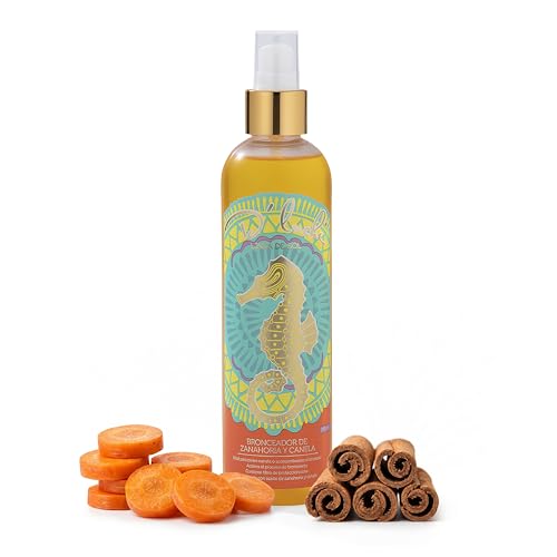 DLuchi Carrot Tanning Oil with Cinnamon Vitamin E & Collagen High Natural Beta-Carotene Tanning Accelerator SPF 4 Suntan Oil 8.45 Oz