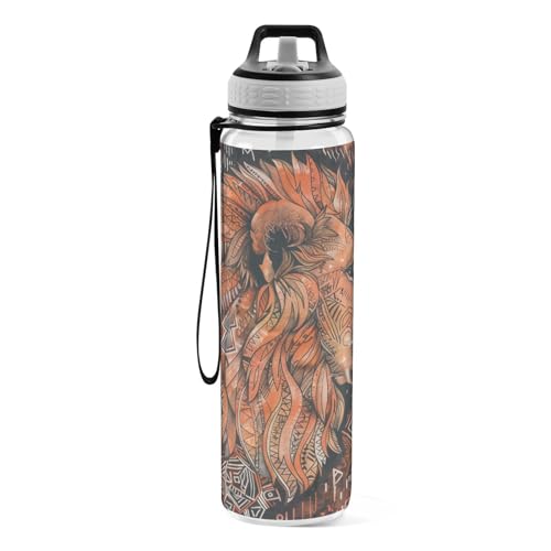 Bouteille d'eau Tritan portable 887 ml en plastique non toxique haute résistance