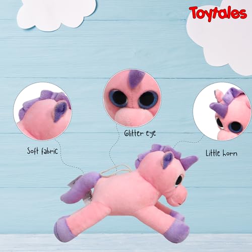 Image of TOYTALES Plush PB Unicorn Keychain, Pink, Soft Stuffed Animal Toy, 20 cm