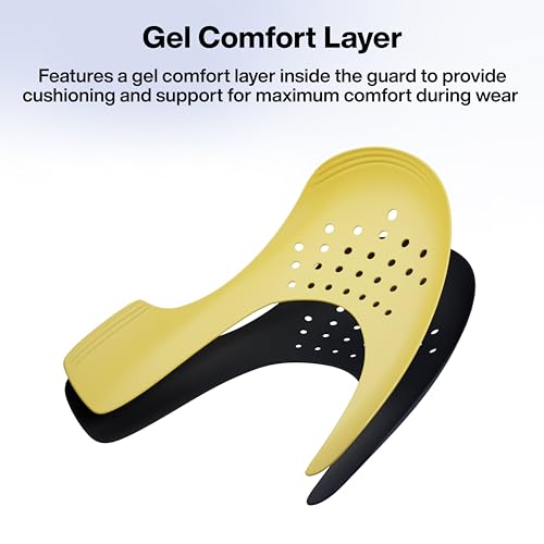 Image of FOVERA Two Layer Anti-Wrinkle Shoe Protection Guards with Gel Comfort Layer Inside - Shoe Crease Indentation Protector for Safety & Comfort - Shoe Crease Decreaser (Black, Small - 5 to 8 UK, 1 Pair)