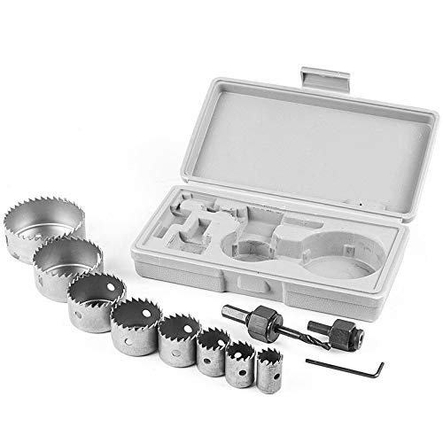 Juego de sierras de copa 11 piezas 19-64 mm para madera y metal miniatura 1