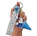 SPEEDYUNI Unicorn Ice Cream Keychain | Aesthetic Liquid Floating Lanyard Key Chain Key Ring Holder for Bag Charms & Car Keys (Blue)