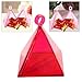 Fancyes Balloon Weight Pendant Pyramid Pendant Party Compact Balloon Bearing Weight Decorations for Thanksgiving Graduation Halloween, Red