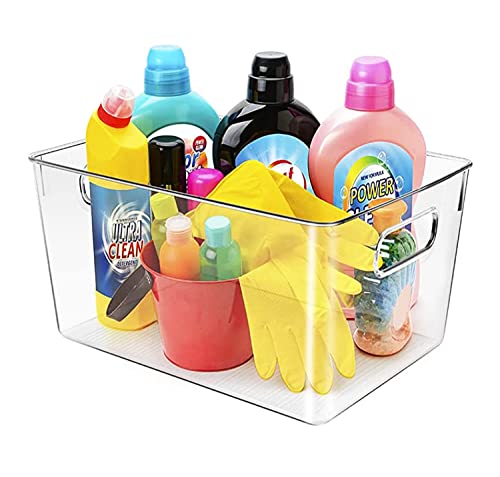 Clear Plastic Storage Bins, Perfect For Kitchen Organization Or Pantry Organization And Storage, Fridge Organizer Plastic Bins, Pantry Organization And Storage Bins, Cabinet Organizers #TOP5