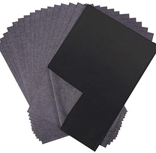 Selizo 100 Sheets Black Carbon Transfer Tracing Graphite Paper for Wood, Paper, Canvas and Other Art Surfaces (8.5 x 11 Inches)