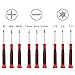 EFFICERE 9-Piece Precision Screwdriver Set | Phillips #0, #00, #000 | Flat 1.5mm, 2.0mm, 2.5mm | Torx T5, T6, T7 | Durable Chrome Vanadium Steel Shaft, Magnetic Tip, Ergonomic Grip, and Swivel End Cap