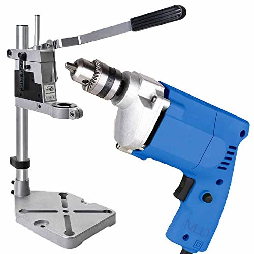 Image of Professional 350W Electric Drill Corded 10 MM AC High Speed Drilling Machine with Bench Drill Stand Mini Electric Table 400mm aluminium base (Chuck size : 10mm, watt : 350, Type : Corded)