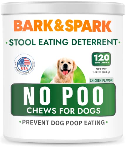 No Poo Treats - Prevent Dog Poop Eatng - Coprophagia Treatment - Stool Eating Deterrent - Probiotics & Enzymes - Digestive Health + Breath Aid - 120 Soft Chews - Usa Made #TOP21