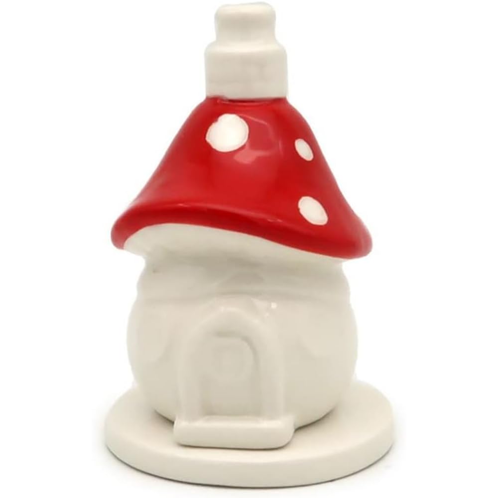 Puckator IHOLD01 Fairy Toadstool House Ceramic Incense Cone Burner