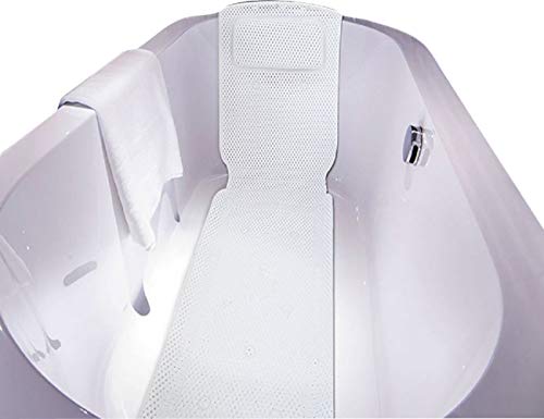 JMsDream Bath Mat with Pillows Full Body PVC Foam Non-slip Support Your Head, Neck, Shoulder, Back and Tailbone