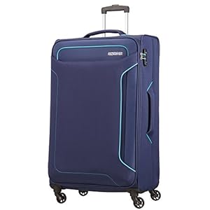 American Tourister Holiday Heat – Spinner Valise, 79.5 cm, 108 L, cadenas tsa,Bleu (Navy)
