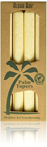 Aloha Bay Palm Tapers Cream, 4 Count #TOP16