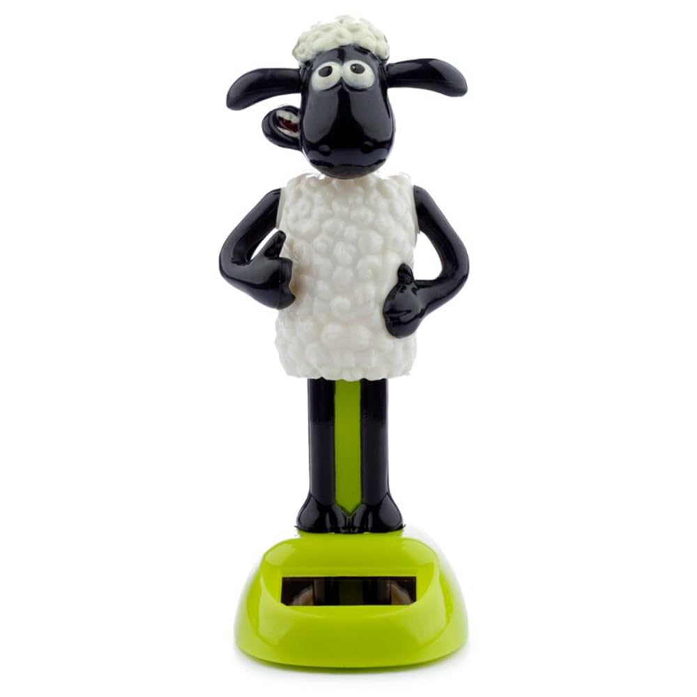 Puckator Shaun the Sheep Solar Pal - Home Office Table Desk Dashboard Car Decor Decoration - Gift Ideas - Gifts For Teenage Old Boy Girl Dad Mums - Powered KIds Toys Toy Figure Figures