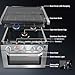 AMZCHEF RV Gas Range 17 Inches Tall, 1.24 Cu.Ft Propane Range Oven with 3 Burners Stove for RV, Apartment, Mobile Home, Stainless Steel.