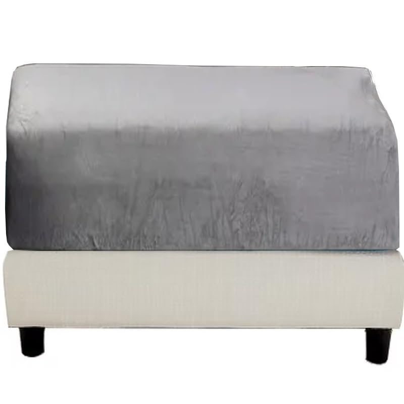 Stool Covers Square Rectangular Footstool Cover Stretch Ottoman Cover, Thicker Stretch Pouffe Cover Foot Stool Jacquard Velvet Slipcovers With Elastic Bottom, Machine Washable (Color : #19, Size : 1