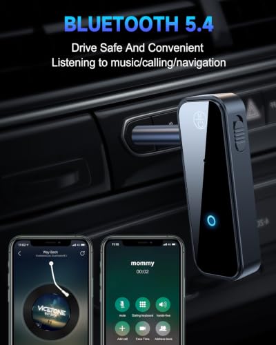 Image of Bluetooth Wireless Audio Transmitter Adapter for AirPods /Headphones, Aux Bluetooth 5.4 Adapter for Car /Home Stereo, TV /Travel Flight, 2 in 1 Wireless Receiver Transmitter(with Aircraft, RCA and AUX)