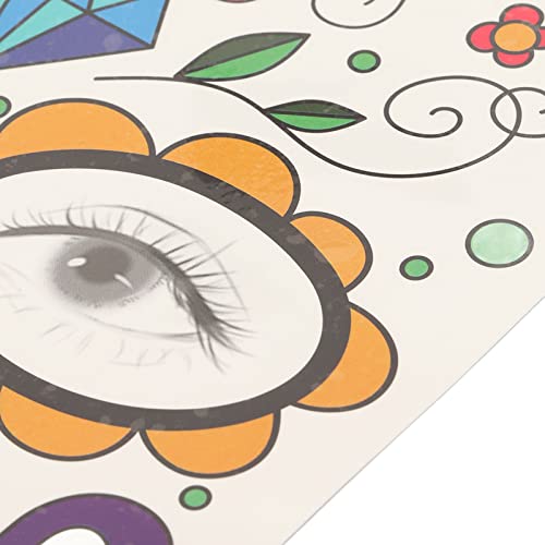 Conjunto De Adesivos De Rosto De Halloween, 5 Peças, Adesivos De Tatuagem De Rosto Temporários Criat