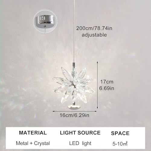 Lámpara LED moderna de cristal con acabados premium y diseño sofisticado 4