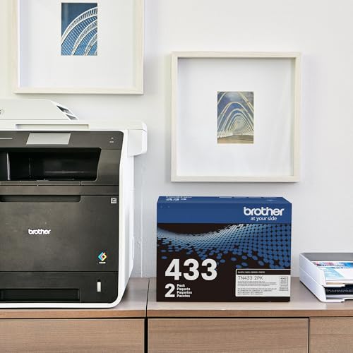 Image of Brother Genuine High-Yield Black Toner Cartridge Twin Pack TN433 2PK (TN4332PK)