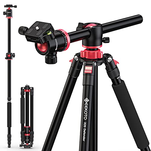 Geekoto Camera Tripod, Tripod For Dslr Camera, Aluminum Tripod With 360-Degree Ball Head And Rotatable Center Column, Bag,Video Camcorder Tripod,75-Inch Professional Tripod For Travel And Work. #TOP30