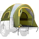 GoHimal Pickup Truck Tent, Waterproof PU2000mm Double Layer for 6.5 FT Truck Bed, Portable Truck Bed Tent for Camping, Green
