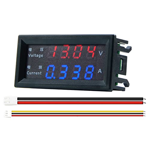 Dc 100V 200V 10A Voltmeter Ammeter, 4 Digits Dual Led Digital Display, High Precision Amps Volts Merter Panel Gauge