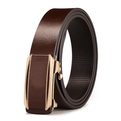 BNJWJZS Belt for Men with Automatic Buckle Pants, Belt for Middle-Aged and Young Men with Belt(125cm)