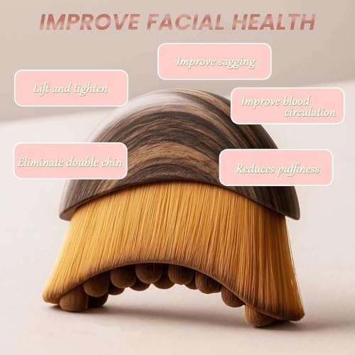 Image of Force24 - Lymphatic Contour Face Brush for Sculpting & Drainage - Facial Massager for Jawline, Chin & Neck - Reduces Puffiness, Promotes Detox & Lift - Soft Bristles, Improves Skin Glow, Includes Travel Case