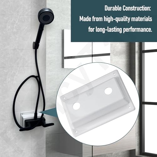 Image of RV Shower Faucet Bezel Stand Off Cover Plate - Durable ABS Bath Faucet Cover Replacement for Camper Trailer Motorhome, Prevents Leaking, Easy Installation (4 inch Hole Spacing)