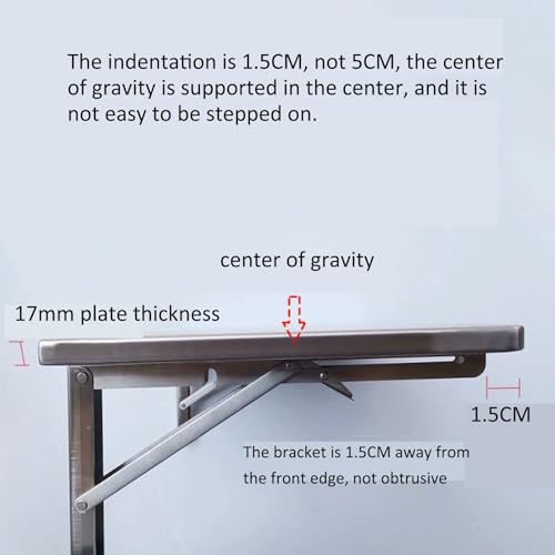 Table murale pliante rabattable avec charnières en acier