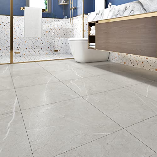 Westick Peel And Stick Floor Tile Waterproof Bathroom Floor Tile Non Slip Self Adhesive Vinyl Flooring Removable Vinyl Tiles Peel And Stick Flooring Marble Look Stick On Floor Tile 5 Pcs 12 X 12 In #TOP1